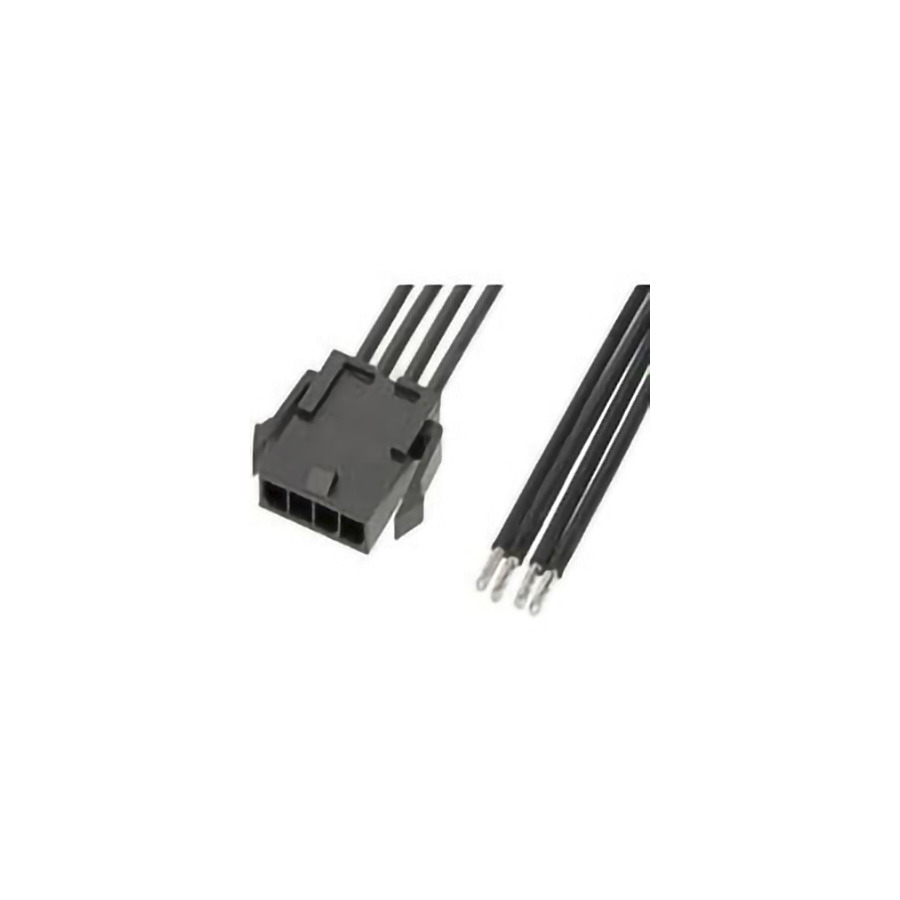 Molex 214753-1042 DC Power Cords Micro-Fit 3.0 Sr P-S 4 Circuit, 300 mm, Sn