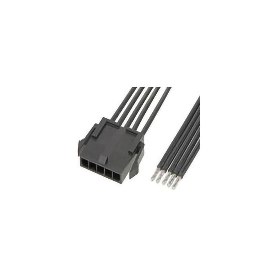 Molex 214753-1052 DC Power Cords Micro-Fit 3.0 Sr P-S 5 Circuit, 300 mm, Sn