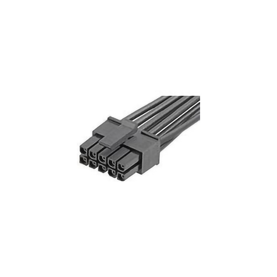 Molex 214756-1022 DC Power Cords Micro-Fit3.0 R-S 2 Circuit 300mm, Sn