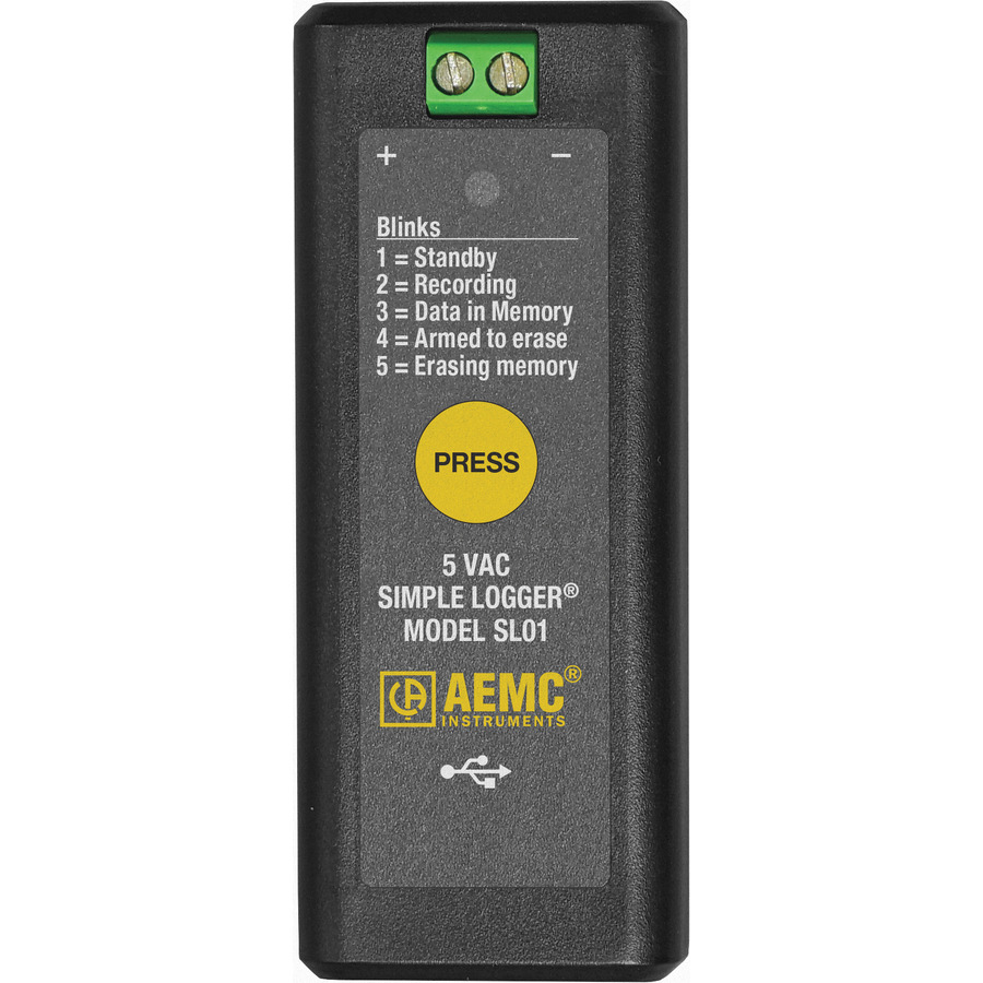 AEMC Instruments SL01 Simple Logger Model SL01 (Low Voltage, 5VAC)