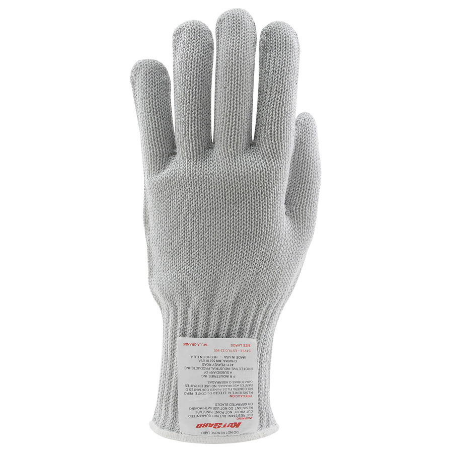 Kut Gard 22-900L Gloves, Cut Resistant, Seamless Knit, Dyneema Blended, Antimicrobial, Medium Weight, Gray, L