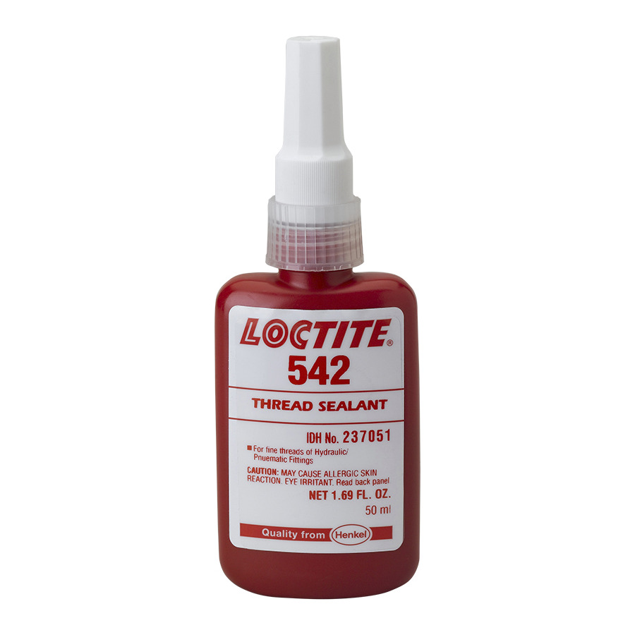 Loctite 237051 Thread Sealant, Medium Strength, Liquid, Brown