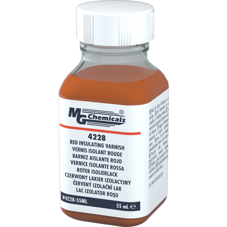 MG Chemicals 4228-55ML Red Insulating Varnish, Bottle, 1.8 fl. Oz.