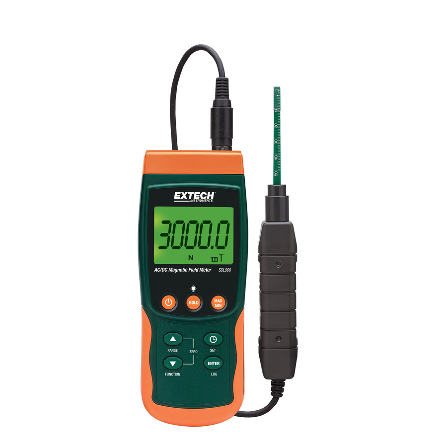 Extech SDL900 Magnetic Field Meter/Datalogger, AC/DC, Temperature Compensation, Hall Effect Sensor