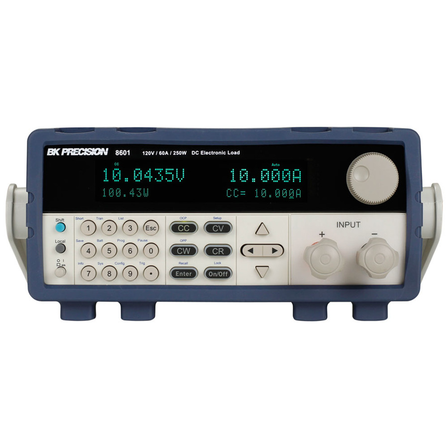 B&K Precision 8601 Programmable DC Electronic Load, 0-120V, 0-60A, 250W, 2U Half-Rack, 8600 Series