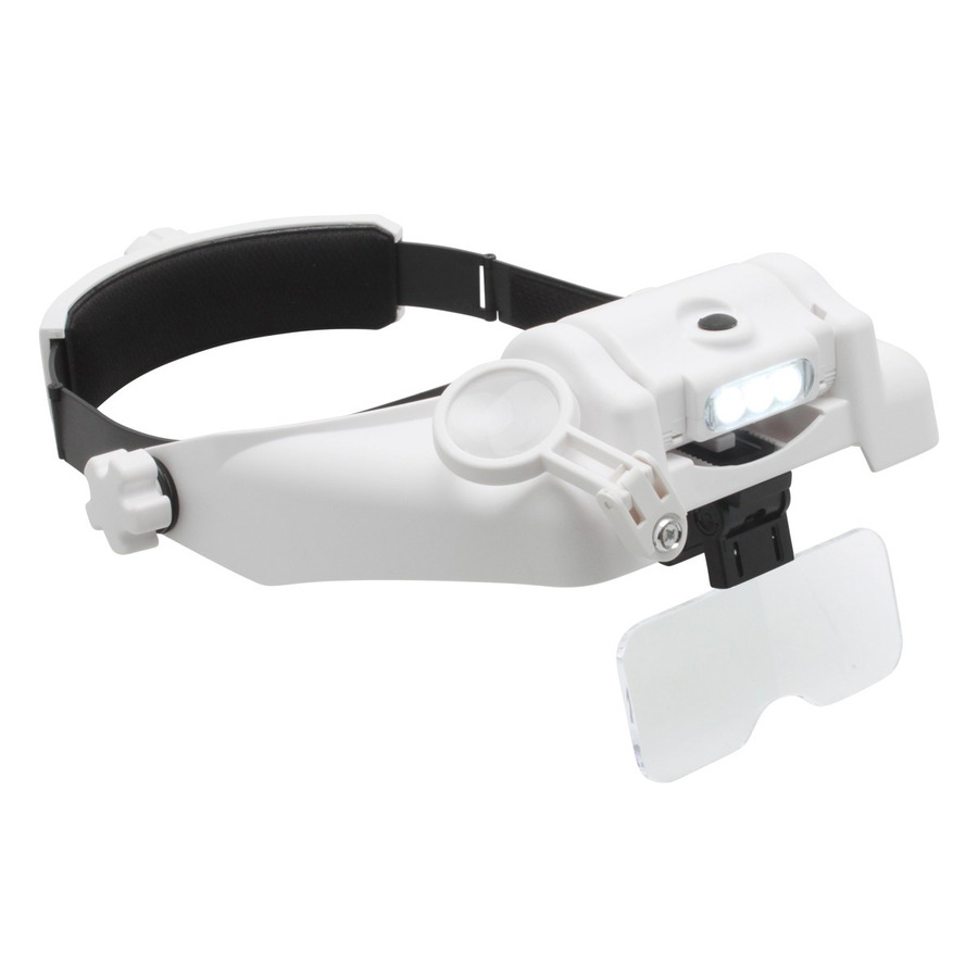 TestEquity: Aven 26115 Magnifier, Headband, 3-LED Light Panel, 5