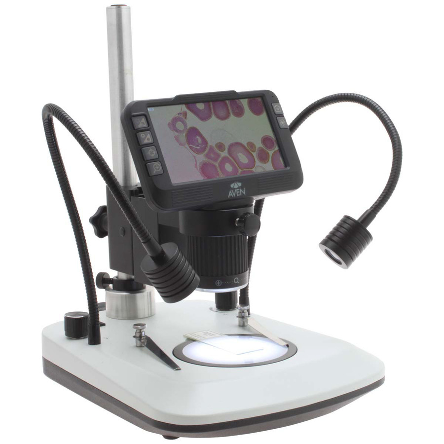 Aven 26700-220-505 Mighty Scope ClearVue Digital Microscope 8x-25x Dual Gooseneck LEDs & Back Light