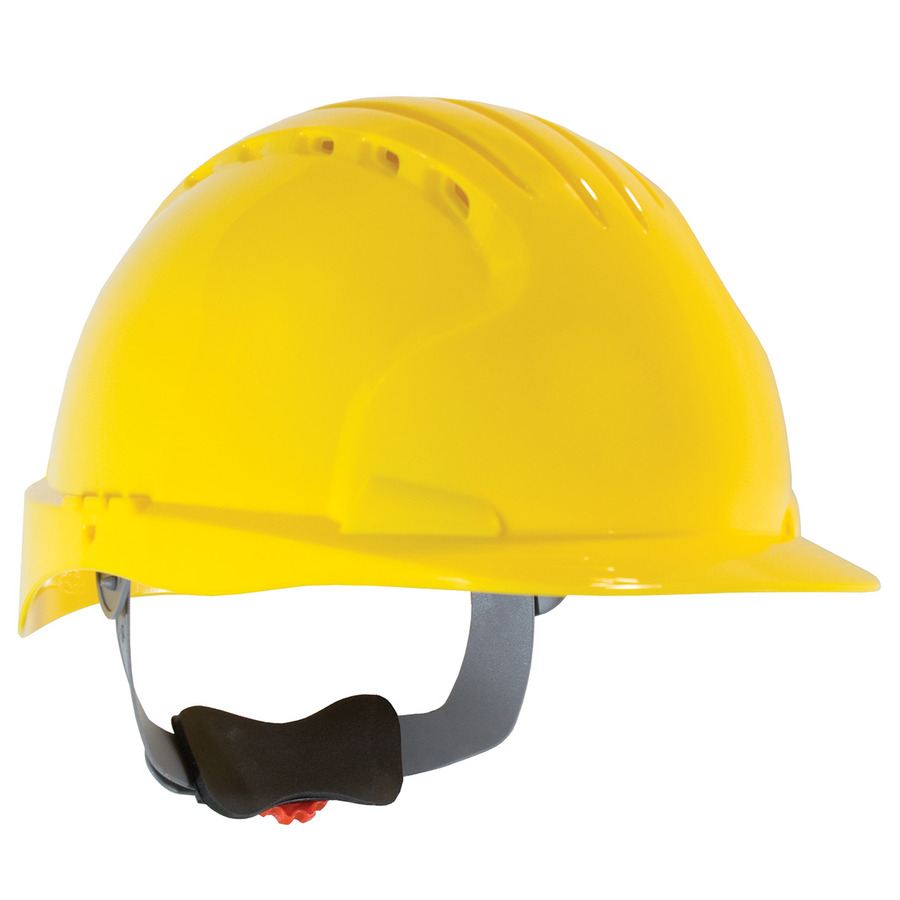 JSP 280-EV6151V-20 Standard Brim, Vented Hard Hat, HDPE Shell, Wheel Ratchet Adj.