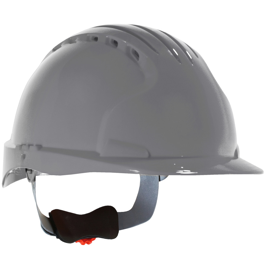 JSP 280-EV6151V-40 Standard Brim, Vented Hard Hat, HDPE Shell, Wheel Ratchet Adj.