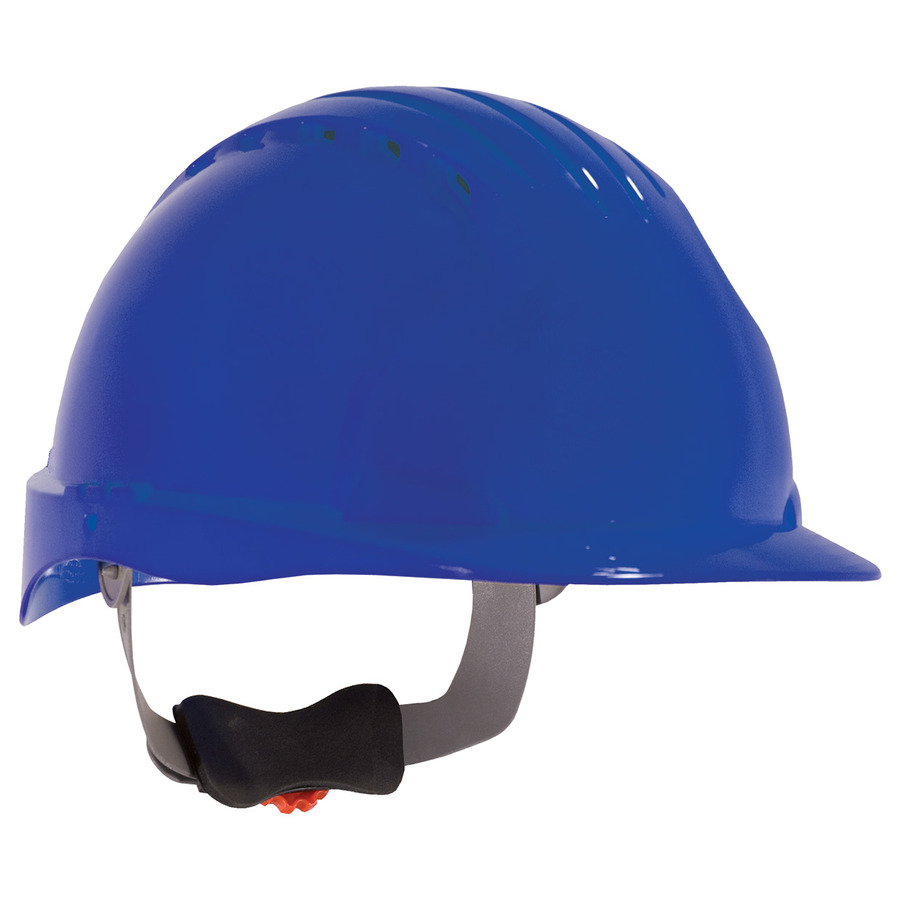 JSP 280-EV6151V-50 Standard Brim, Vented Hard Hat, HDPE Shell, Wheel Ratchet Adj.