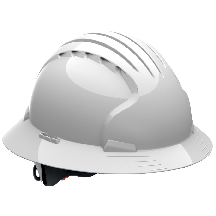 JSP 280-EV6161-10 Full Brim Hard Hat, HDPE Shell, 6-Pt, Wheel Ratchet Adj.