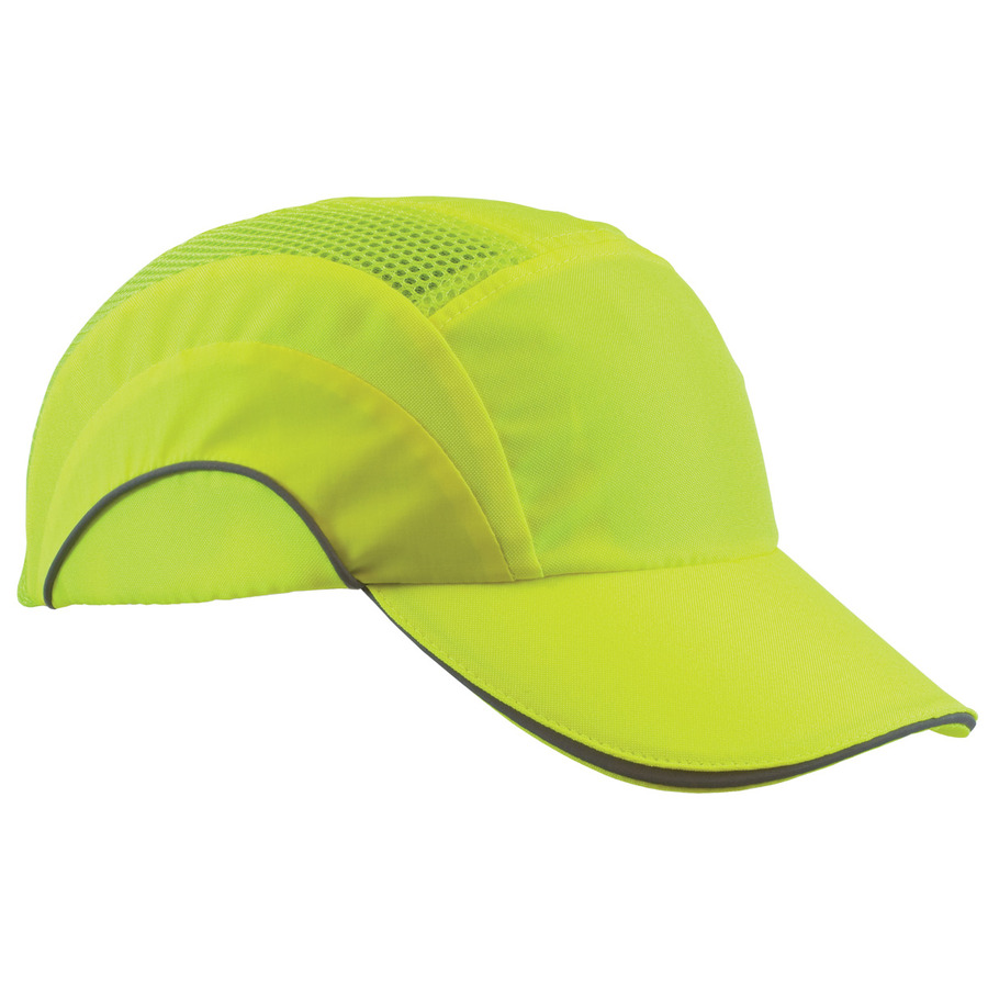 JSP 282-ABR170-LY Hi-Vis Baseball Style Bump Cap, HDPE Liner, Adj. Back