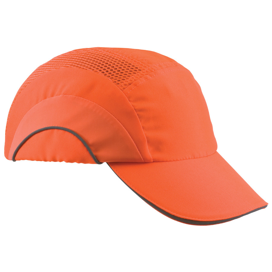 JSP 282-ABR170-OR Hi-Vis Baseball Style Bump Cap, HDPE Liner, Adj. Back