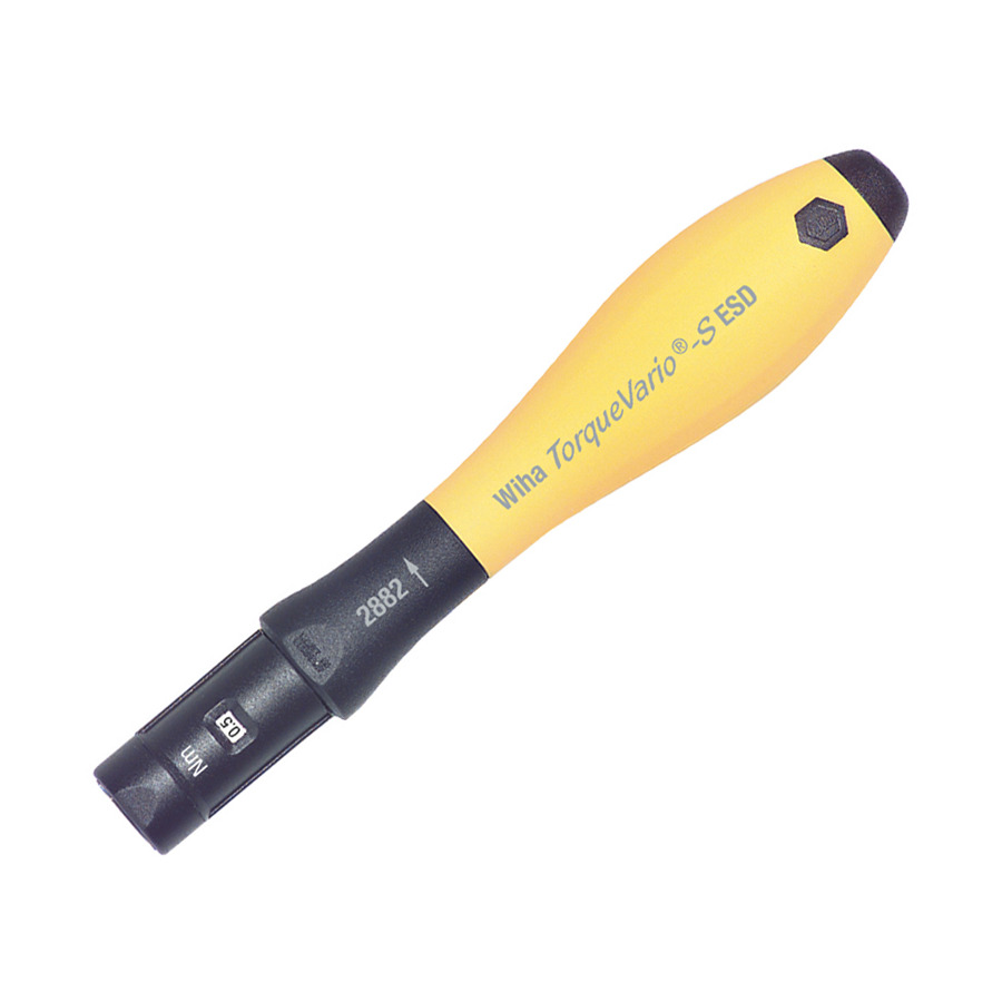 Wiha 28522 Torque Handle, ESD Safe, Adjustable, TorqueVarioS, 1580 In