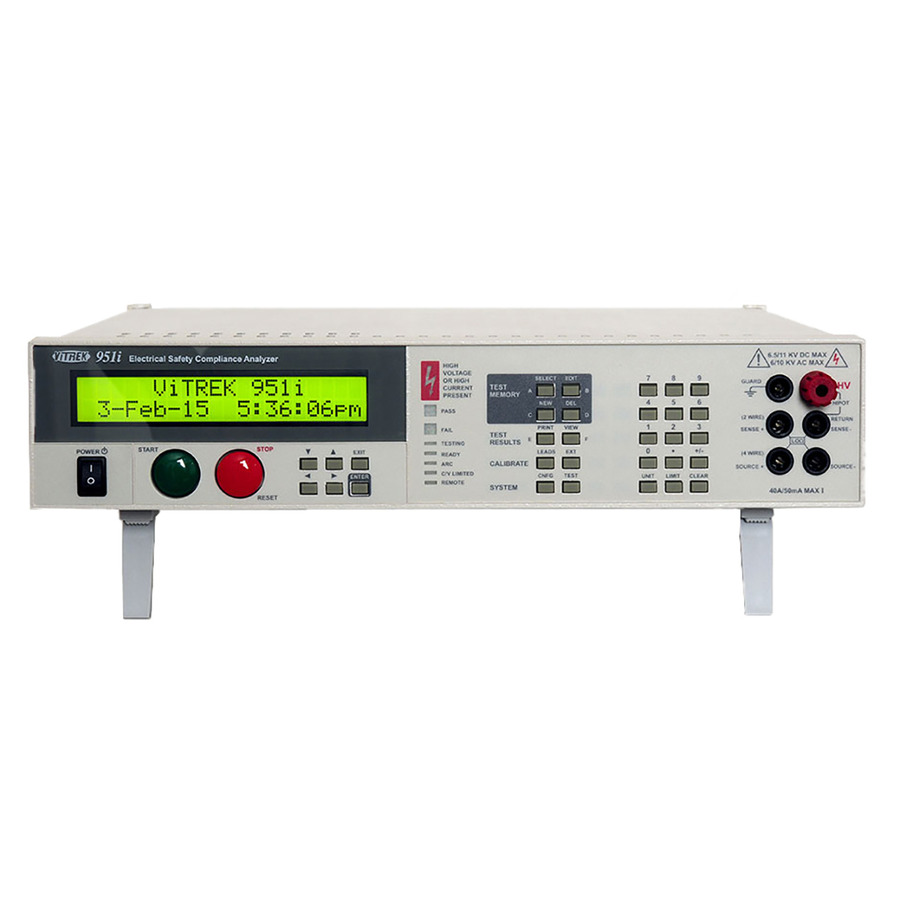 Vitrek 951i Hipot Tester, AC, DC, IR, LR, 20V-6 kVAC, 30V-6.5k VDC, 4-Wire Ohmmeter, 95X Series