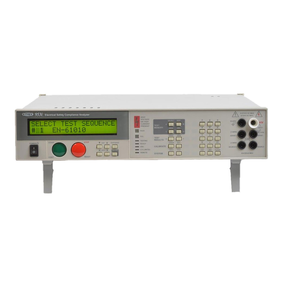 Vitrek 953i Hipot Tester, IR, LR, 20V-6kV, 20V-6 kVAC, 30V-11k VDC, 4-Wire Ohmmeter, 95X Series