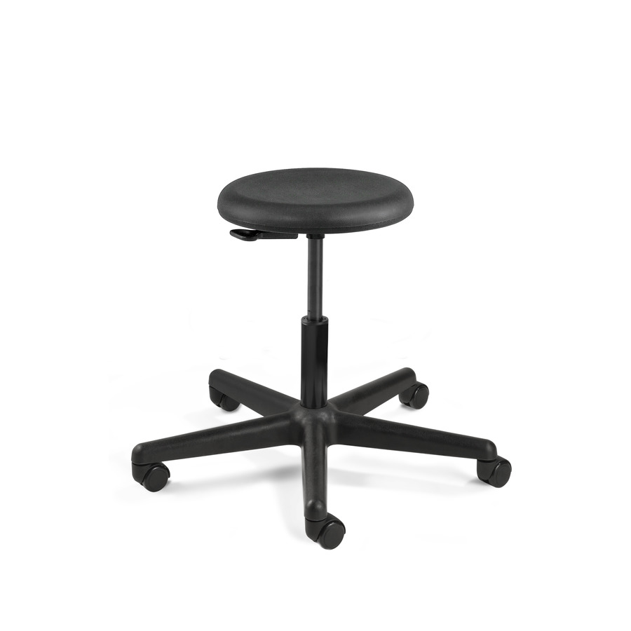 Bevco 3000 P 3850s5 Polyurethane Stool Black Nylon Base Adj Height 22 32 Versa Series 