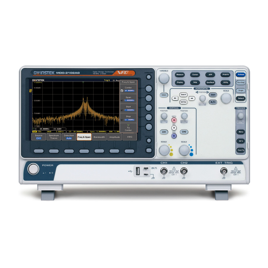 Instek MDO-2102AG Mixed Domain Oscilloscope