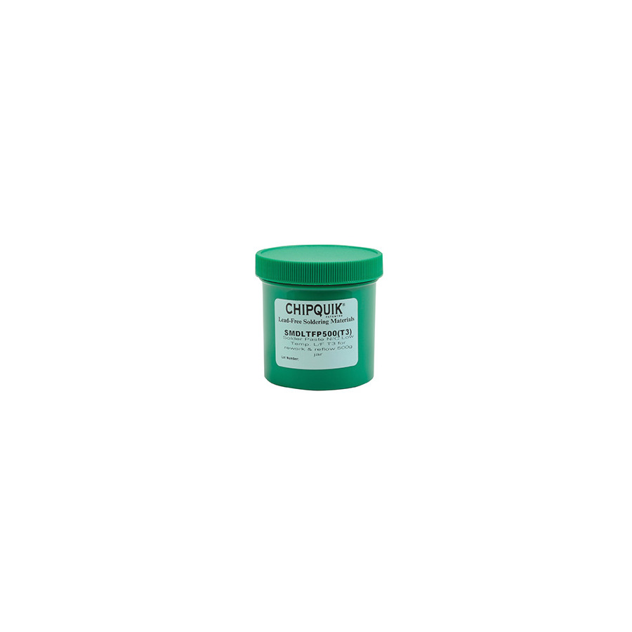 Chip Quik SMDLTFP500T3 ChipQuik Solder Paste Rework Sn42 Bi58 No-Clean 500g Jar