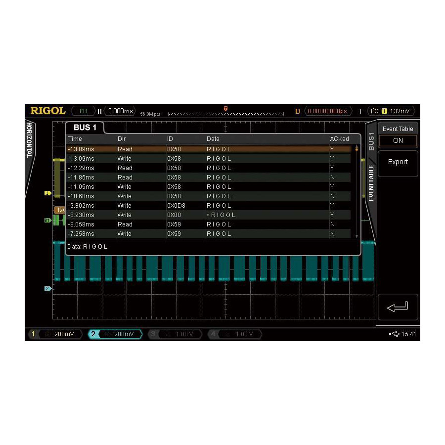 RIGOL DS7000-EMBD Embedded Oscillocope Accessory I2C And SPI Protocol Trigger And Analysis