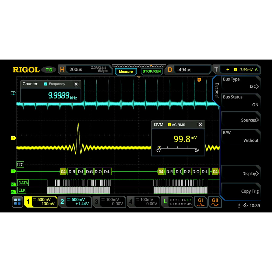 RIGOL MSO5000-AWG Oscillocope Upgrade Dual Channel 25MHz Waveform Generator