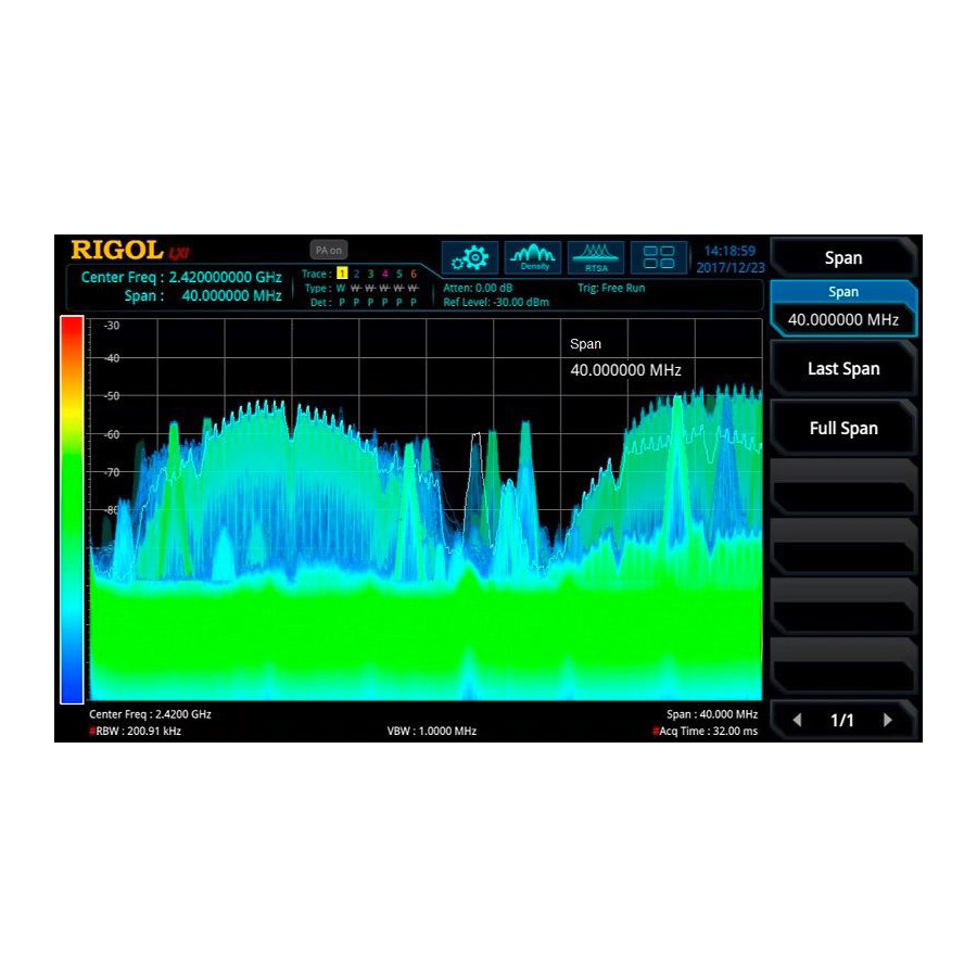 RIGOL RSA3000-B25 Spectrum Analzyzer Real-Time Analysis BW Upgrade To 25MHz