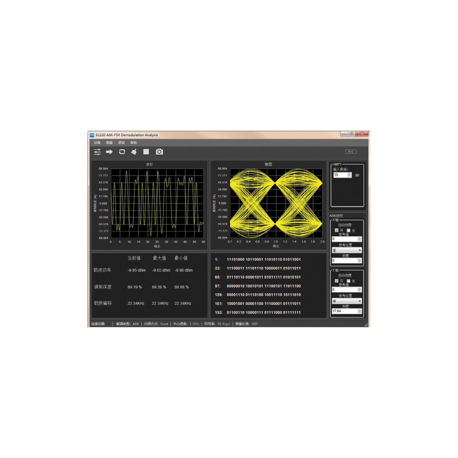 RIGOL S1220 Spectrum Analzyzer ASK-FSK Demodulation Analysis Software Upgrade