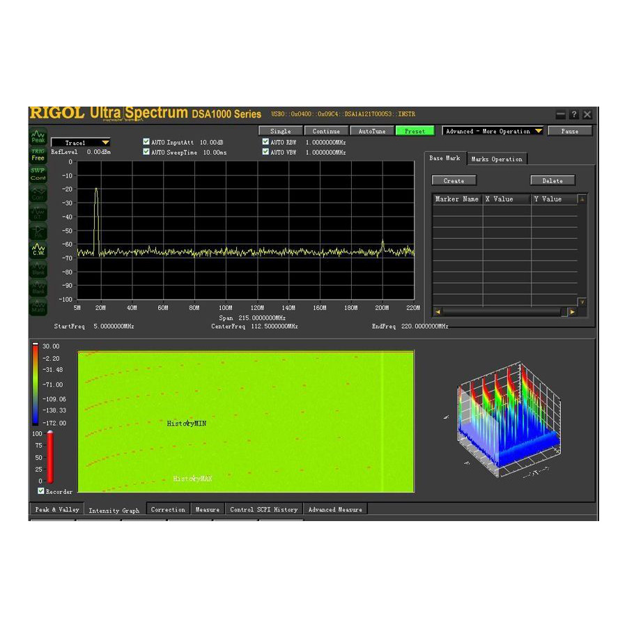 RIGOL ULTRA SPECTRUM Spectrum Analzyzer Software For DSA1000/1000A Series, Used Within UltraSigma Package