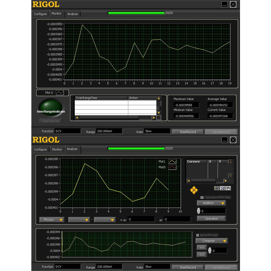 RIGOL ULTRAVIEW Upgrade Datalogging Software For DMM DM3058, DM3058E