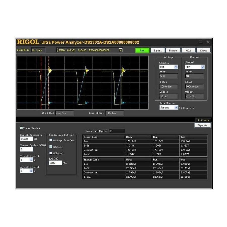 RIGOL UPA-DS Oscillocope Upgrade Power Analysis Software For DS2