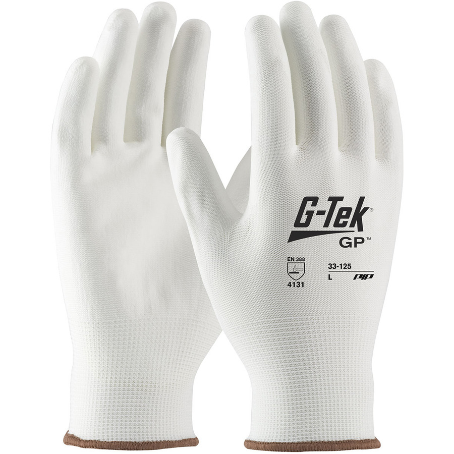GTek 33125/XS Gloves, Seamless Knit, Nylon Blend Shell, Polyurethane