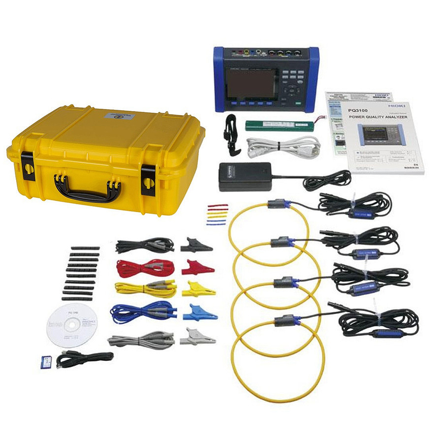 Hioki PQ3100-04/6000 KIT Power Quality Analyzer Kit, 6kA, 4xCT7045, Z4003, PQ3100/98 H-Case, PQ3100 Series