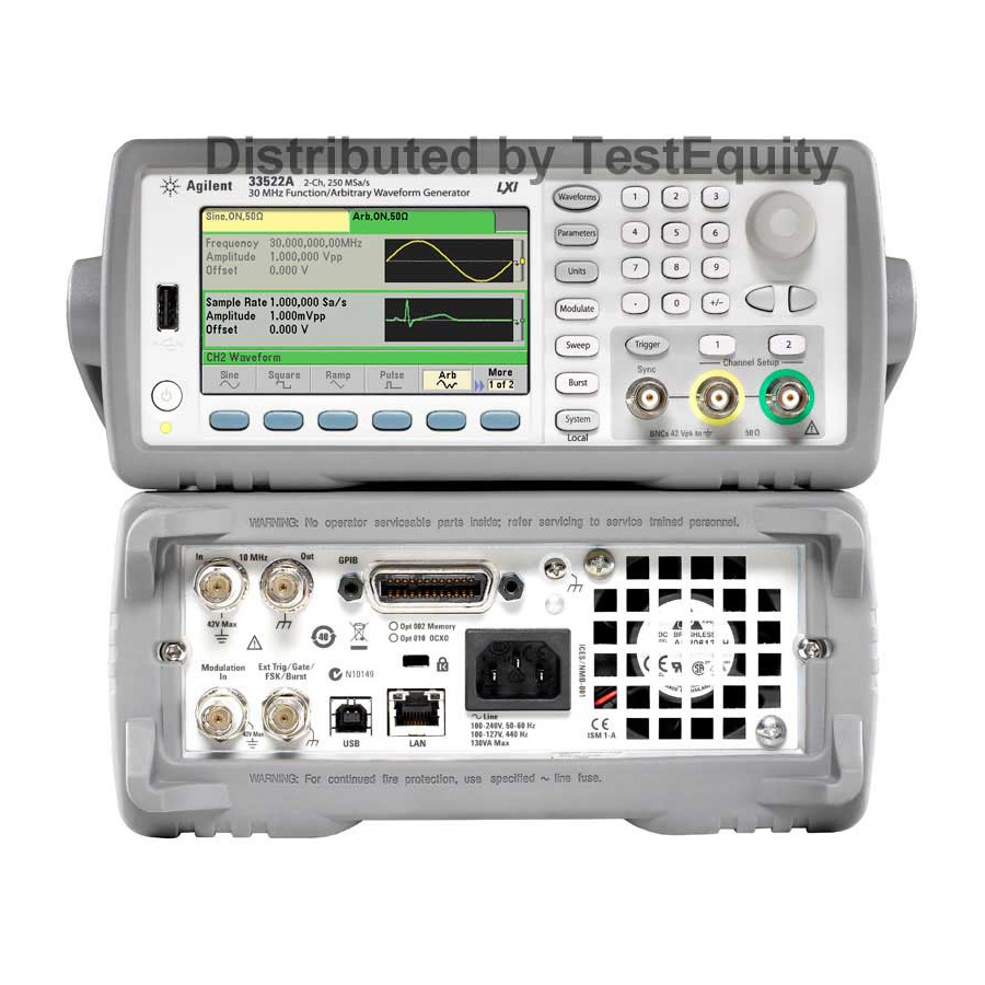 Keysight 33521A 1-Channel 30 MHz Function/Arbitrary Waveform Generator