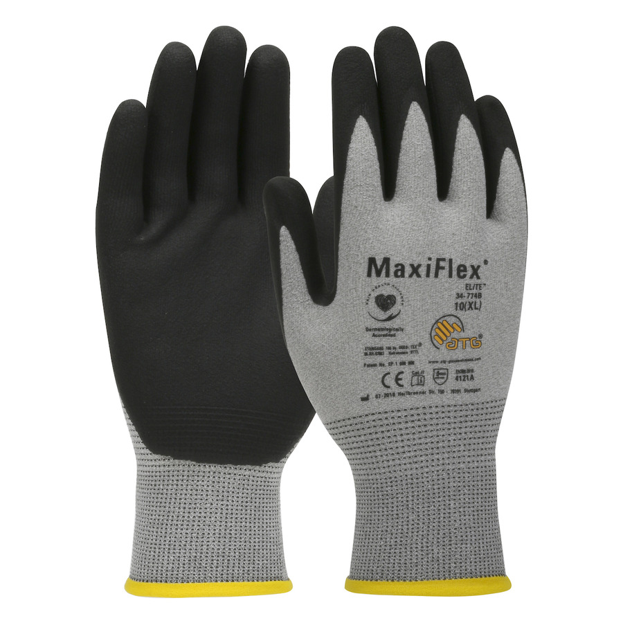 PIP 34-774B/XS Gloves, Ultra Lt Weight Nylon, MicroFoam Grip, Touchscreen Compat, X-Small, 12/Pk