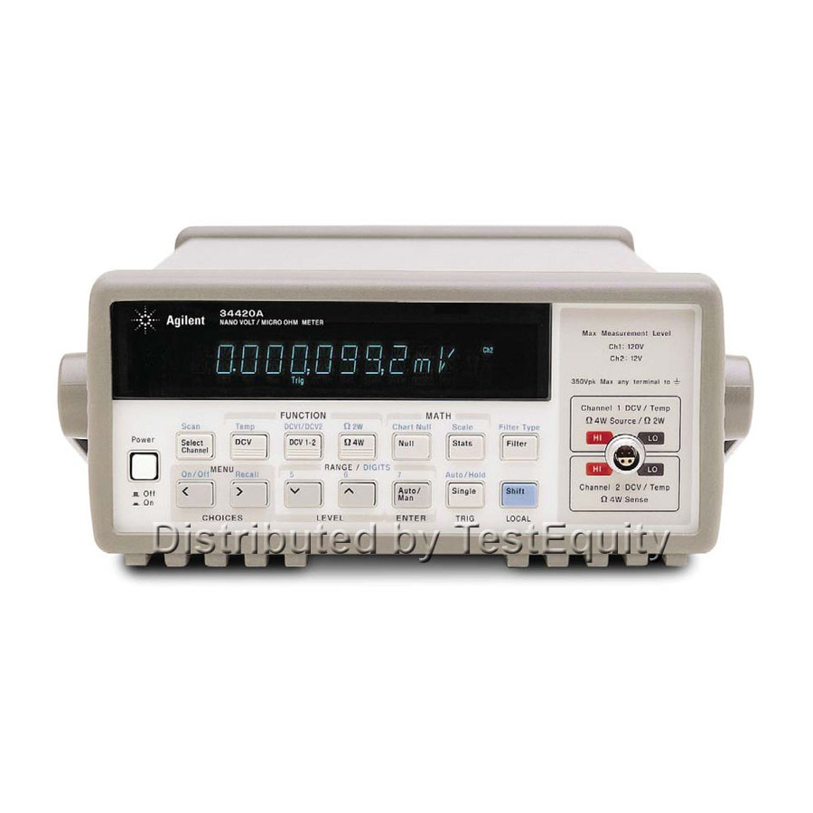 Keysight 34420A nanoVolt / microOhm Meter