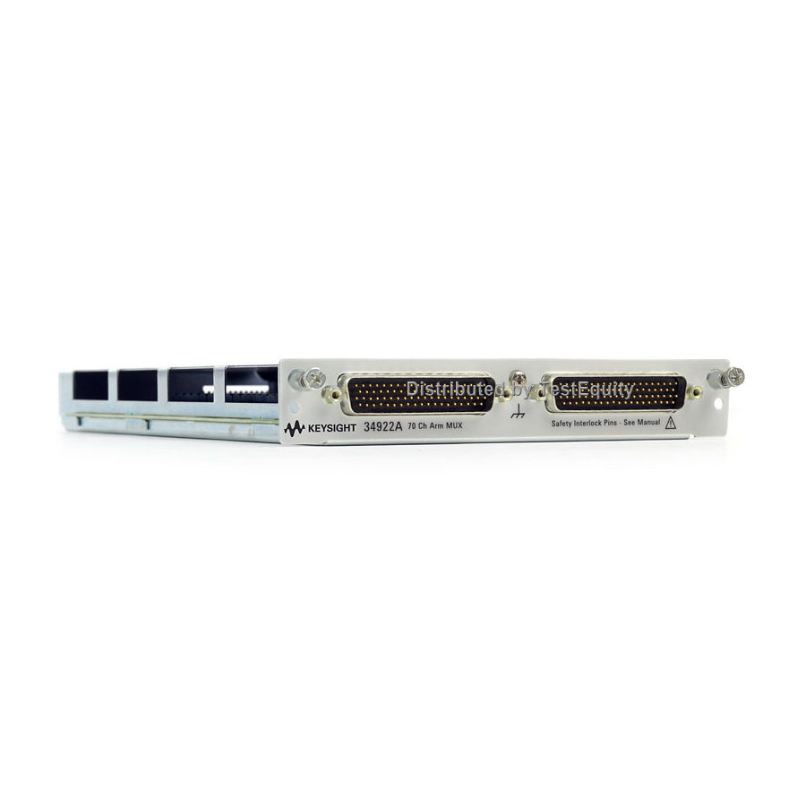 Keysight 34922A Armature Multiplexer, 70CH, 300V, 1A, 78-Pin Dsub, For 34980A Switch/Measure Unit