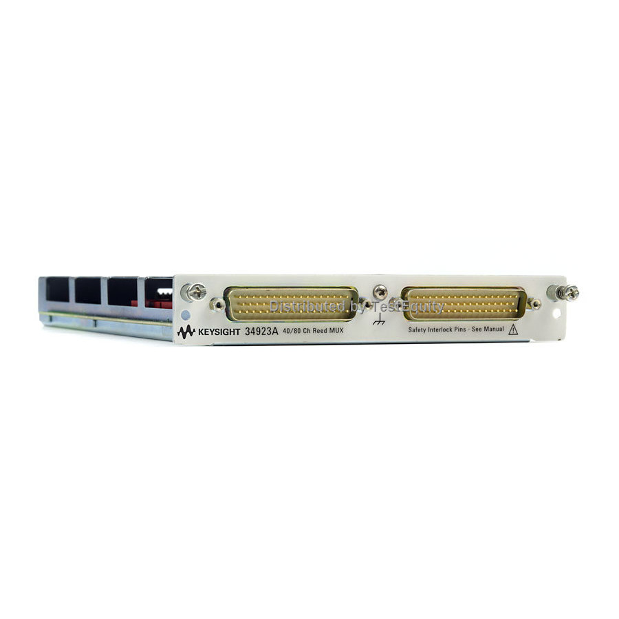 Keysight 34923A Reed Multiplexer, 40/80 CH, 1 or 2 Wire, 150V, .5A, 50-Pin Dsub, For 34980A Mainframe