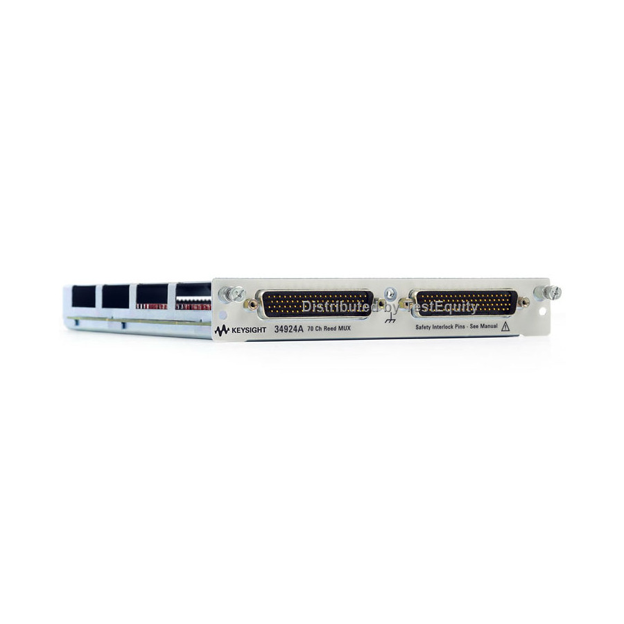 Keysight 34924A Reed Multiplexer, 70 CH, 2 or 4 Wire, 150V, .5A, 78-Pin Dsub, For 34980A Mainframe