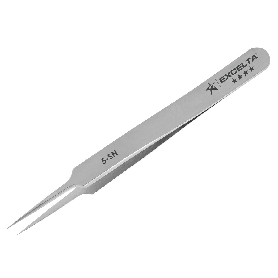 Excelta 5SN Tweezers Ultra Fine Point Straight Tapered TechniTool