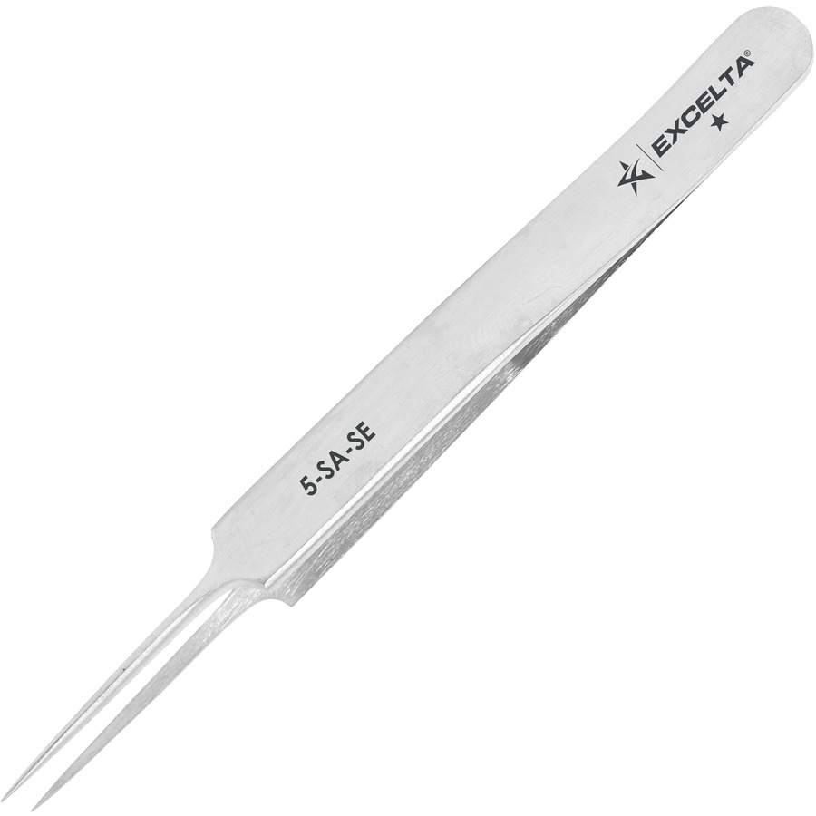 Excelta 5SASE Tweezers, Straight Tapered Ultra Fine Point, AntiMag