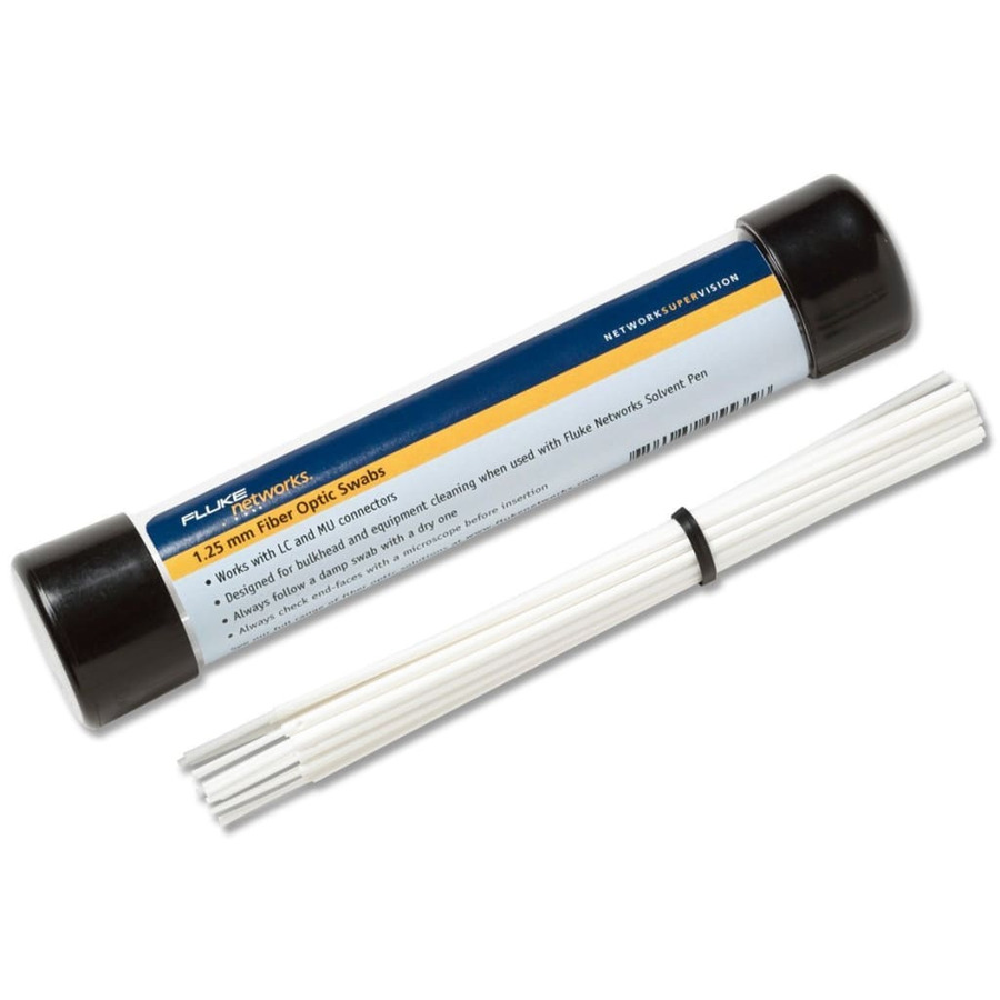 Fluke Networks NFC-SWABS-1.25MM Fiber Optic Cleaning Swabs, 1.25mm Dia, LC and MU Connectors