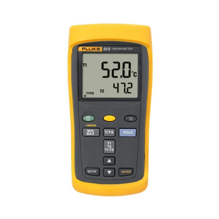 Fluke FLUKE-52-2 CAL Dual Inpt Therm, 60Hz Noise Rej, Cal Traceable W Data