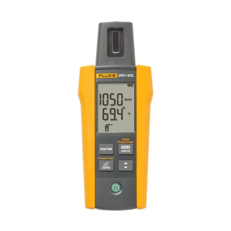 Fluke FLK-IRR1-SOL Solar Irradiance Meter, Array Orientation and Tilt Angles, Includes Temperature Probe