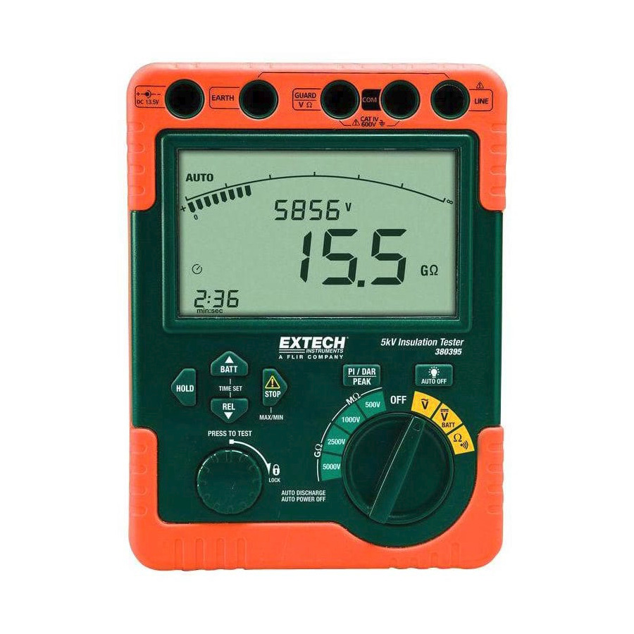 Extech 380395-NIST High Voltage Digital Insulation Tester, 110V with NIST