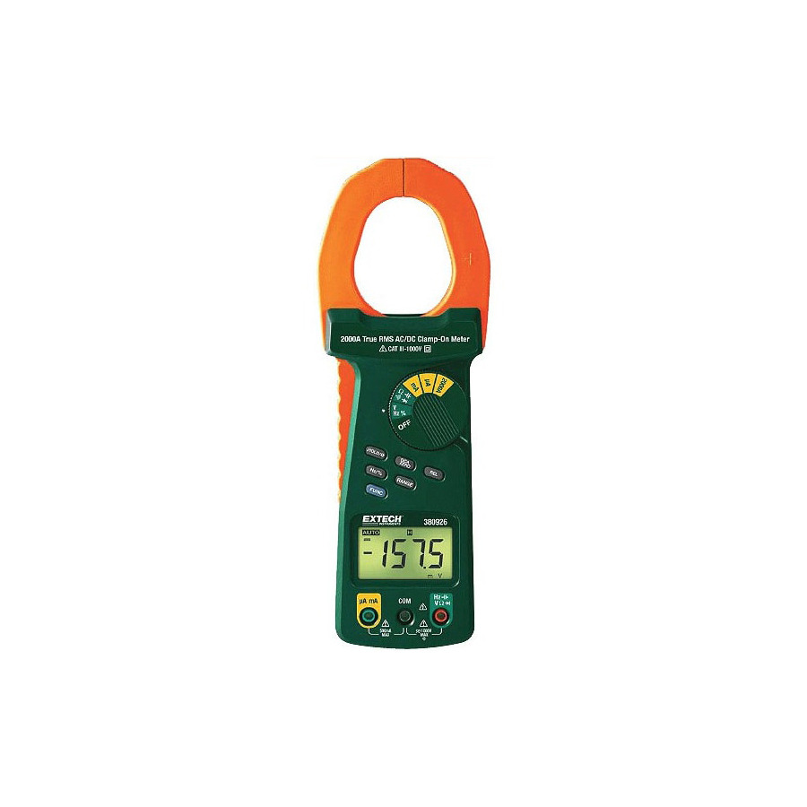 Extech 380926-NIST True RMS AC/DC Clamp Meter with NIST, 2000A