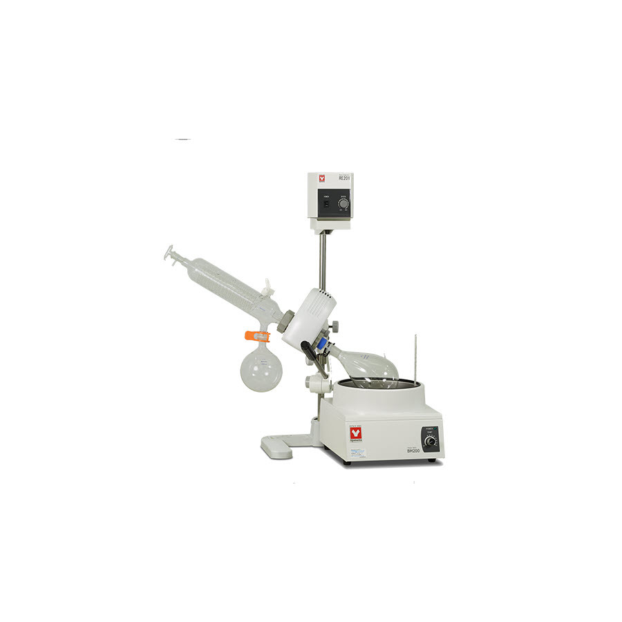 Yamato RE-201-100A Rotary Evaporator, BM-100 Water Bath (4L), Glassware A, 115V, RE Series