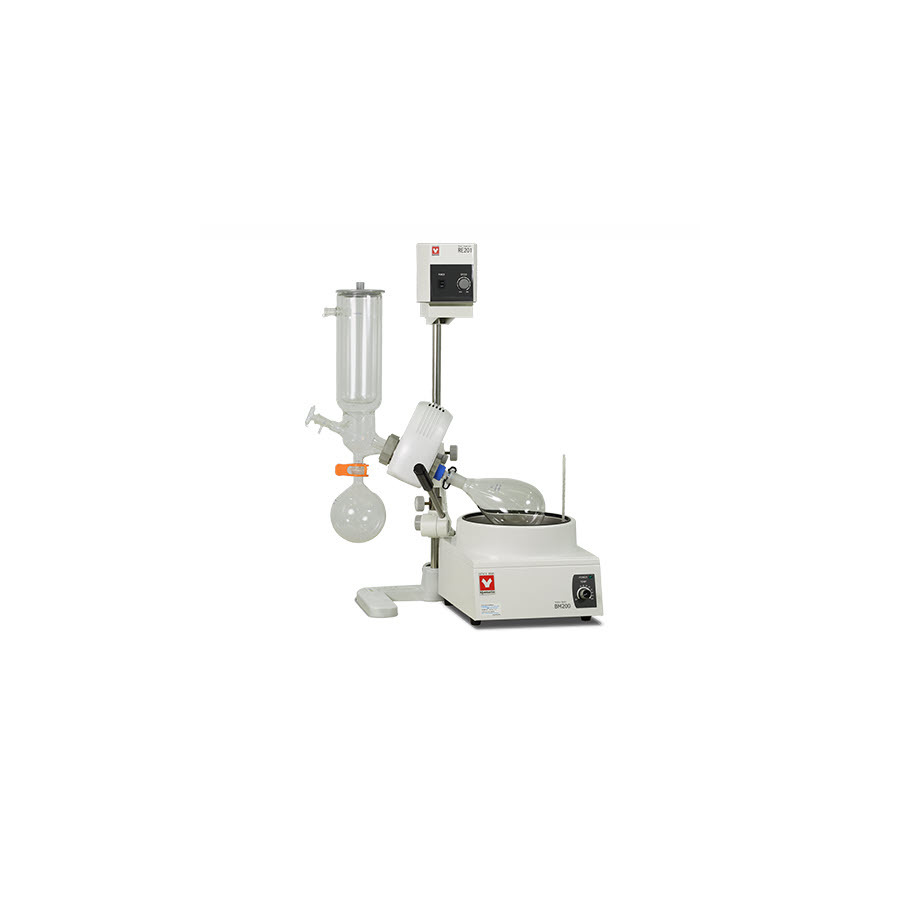 Yamato RE-201-100C Rotary Evaporator, BM-100 Water Bath (4L), Glassware C 115V, RE Series