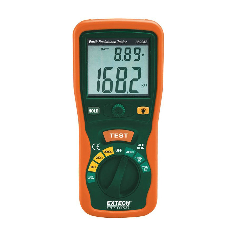 Extech 382252-NIST Earth Ground Resistance Tester Kit with NIST