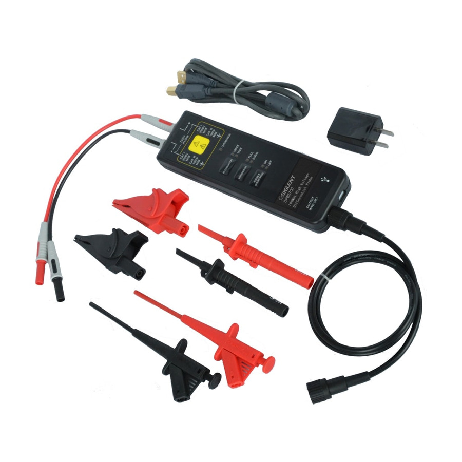 Siglent DPB5150A High Voltage Differential Probe, 100MHz, 1500V, 50X/500X, USB Power Adapter