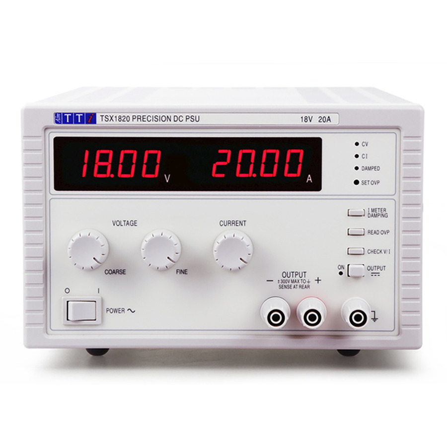 Aim-TTi TSX1820 Power Supply, Single Output, 18 V, 20 A, 360 W, 110-240 VAC, TSX Series